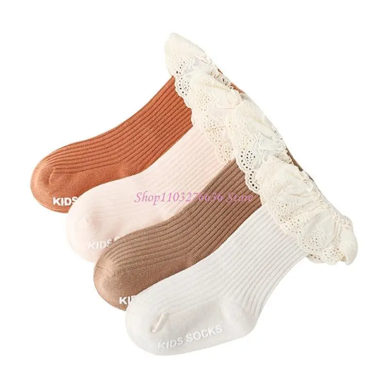 Calcetines con detalle de encaje y volantes
