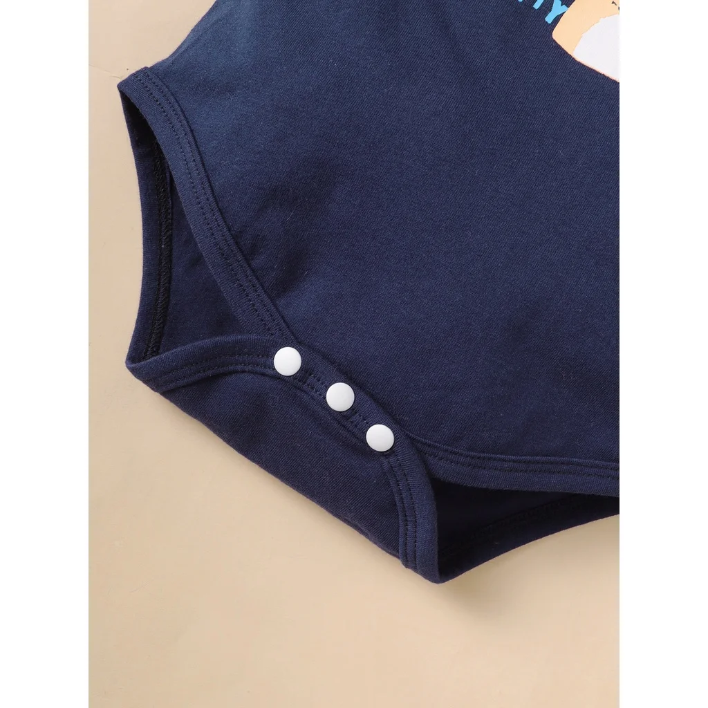 Conjunto verano bebé 3-18 meses: mono corto con león estampado - imagen 4