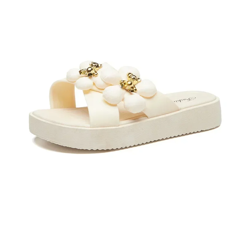 Zapatillas de suela gruesa para mujer estilo princesa de verano - imagen 3