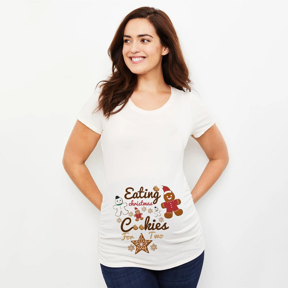 Camiseta navideña de maternidad para embarazadas – Estilo festivo - imagen 4