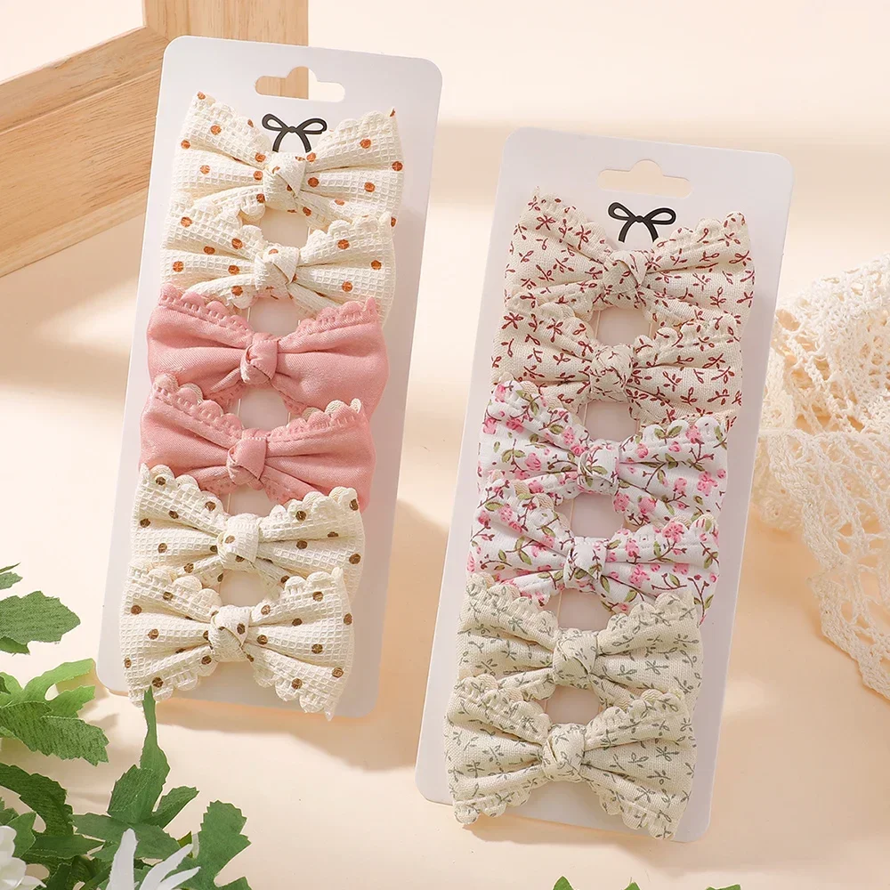 Lazos de flores para pelo de niña – Algodón natural - imagen 3