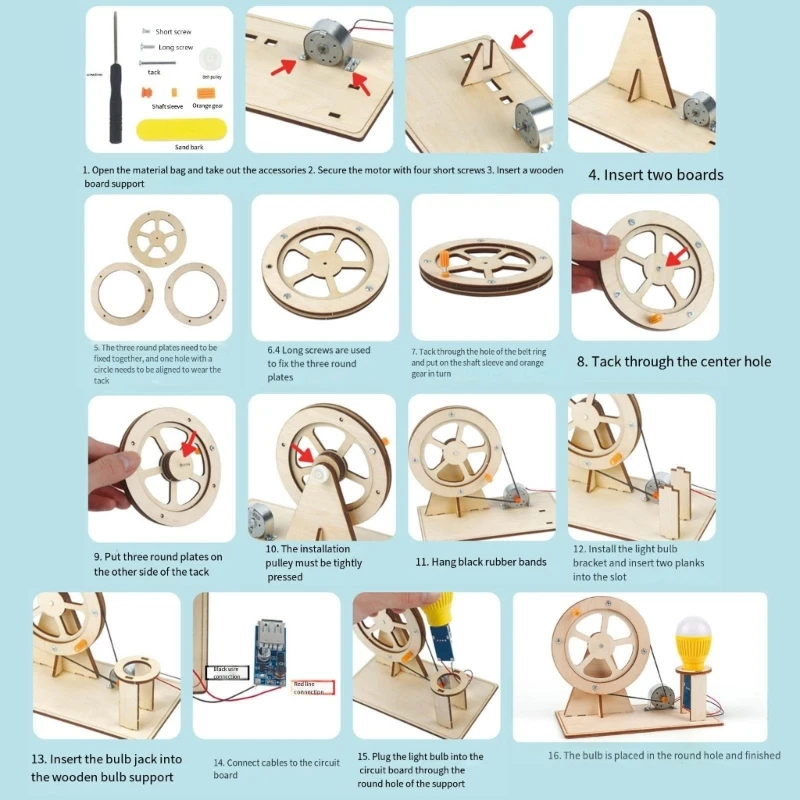 Linterna dinamo para niños – Kit científico sin pilas - imagen 5