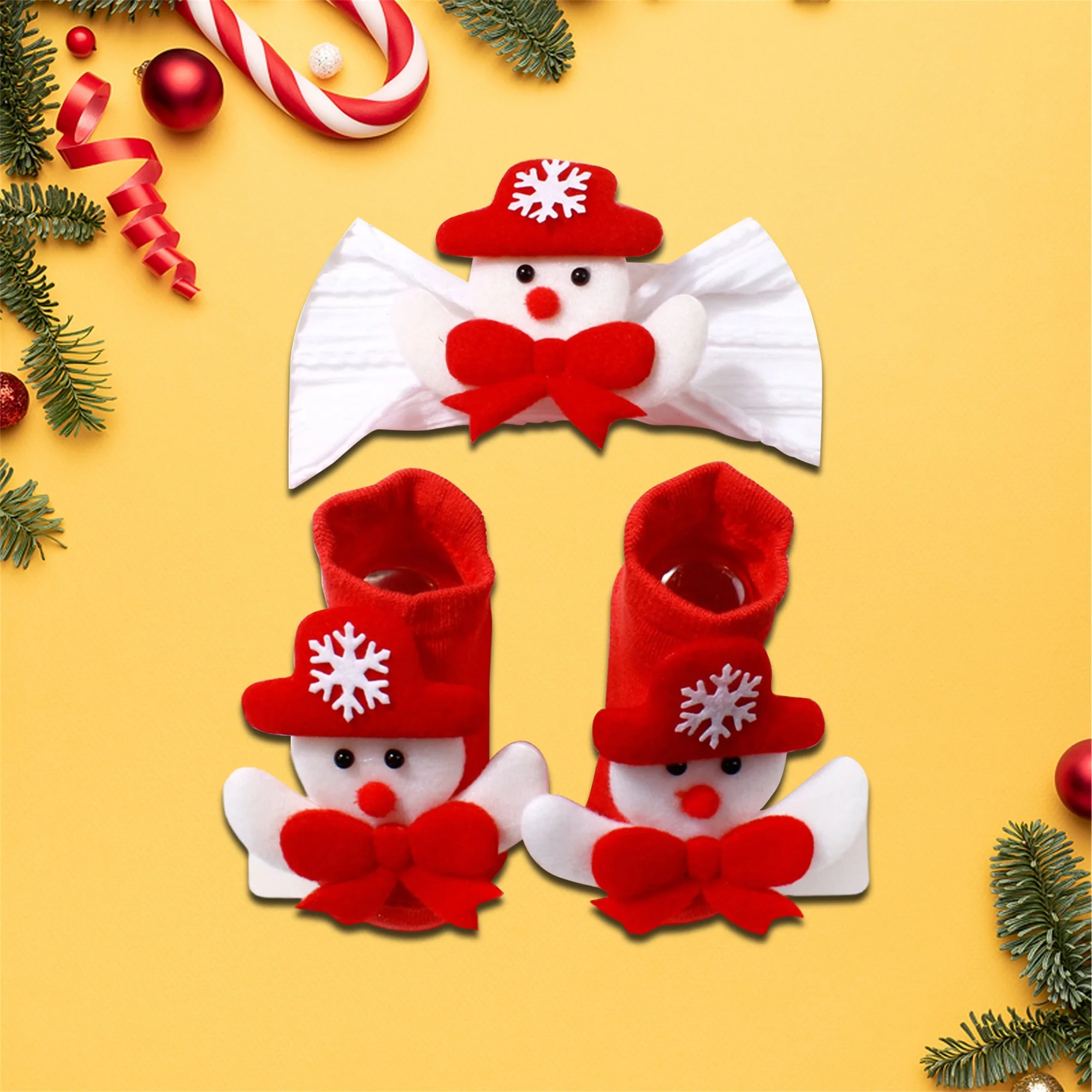 Detalle del diseño festivo con elementos navideños