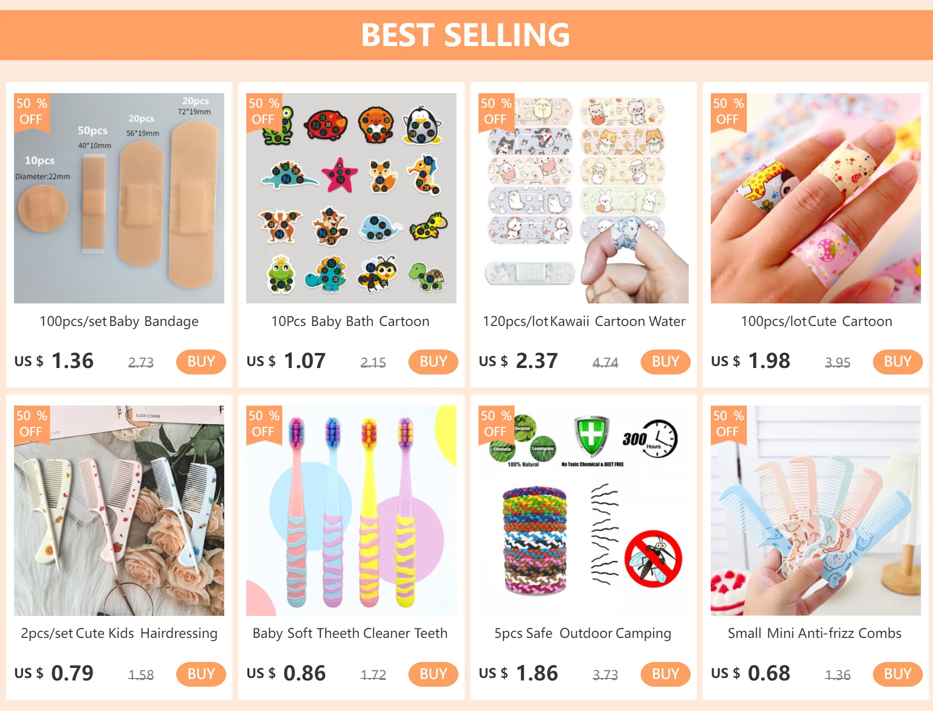 Peine plegable con diseño infantil para bebé