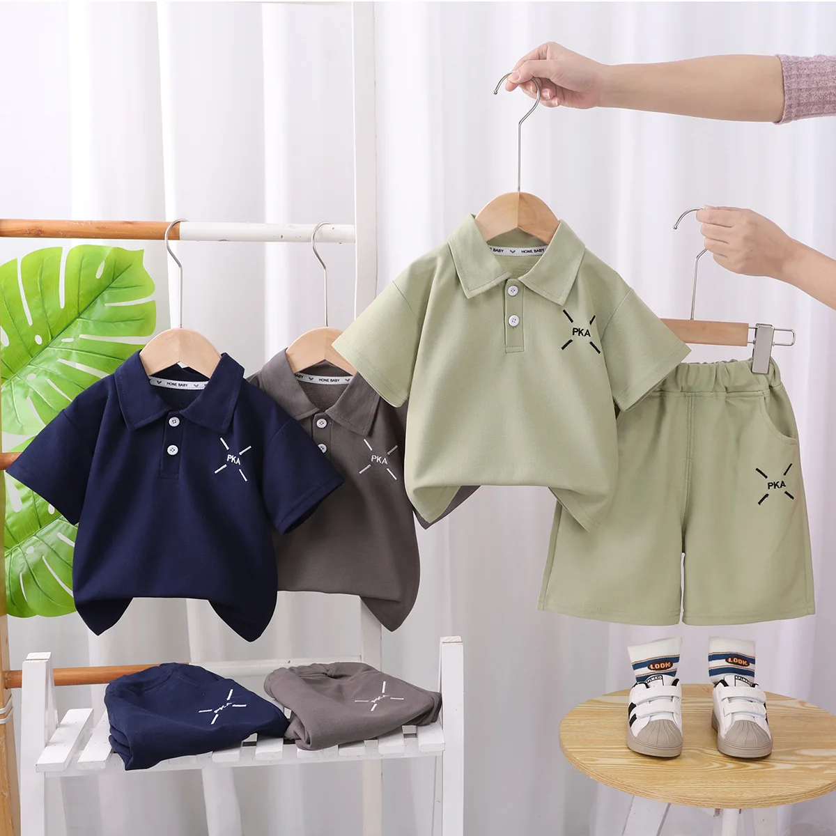 Conjunto de verano para bebé niño con camiseta de algodón y shorts - imagen 5