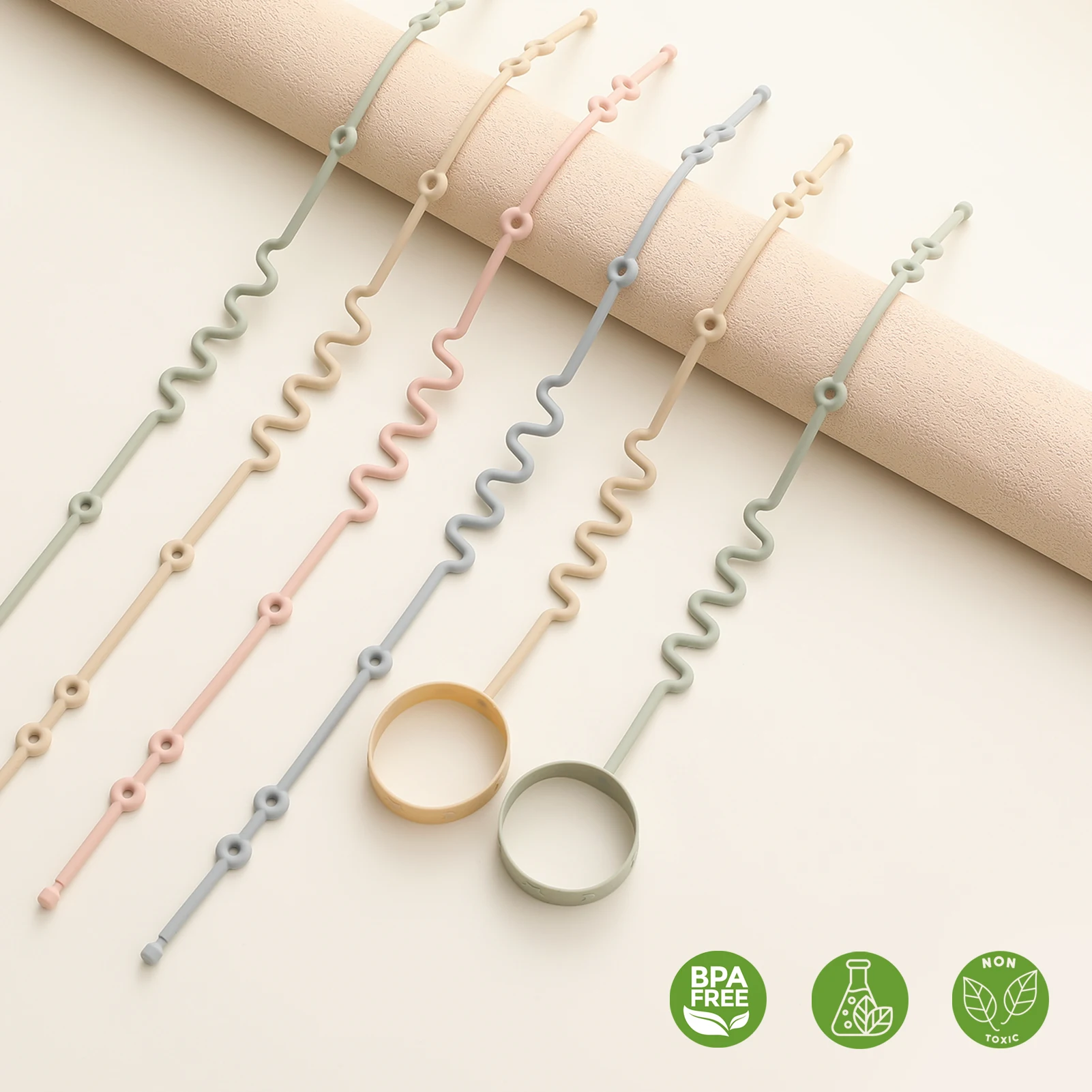 Correas de silicona para juguetes – clips antipérdida para bebé