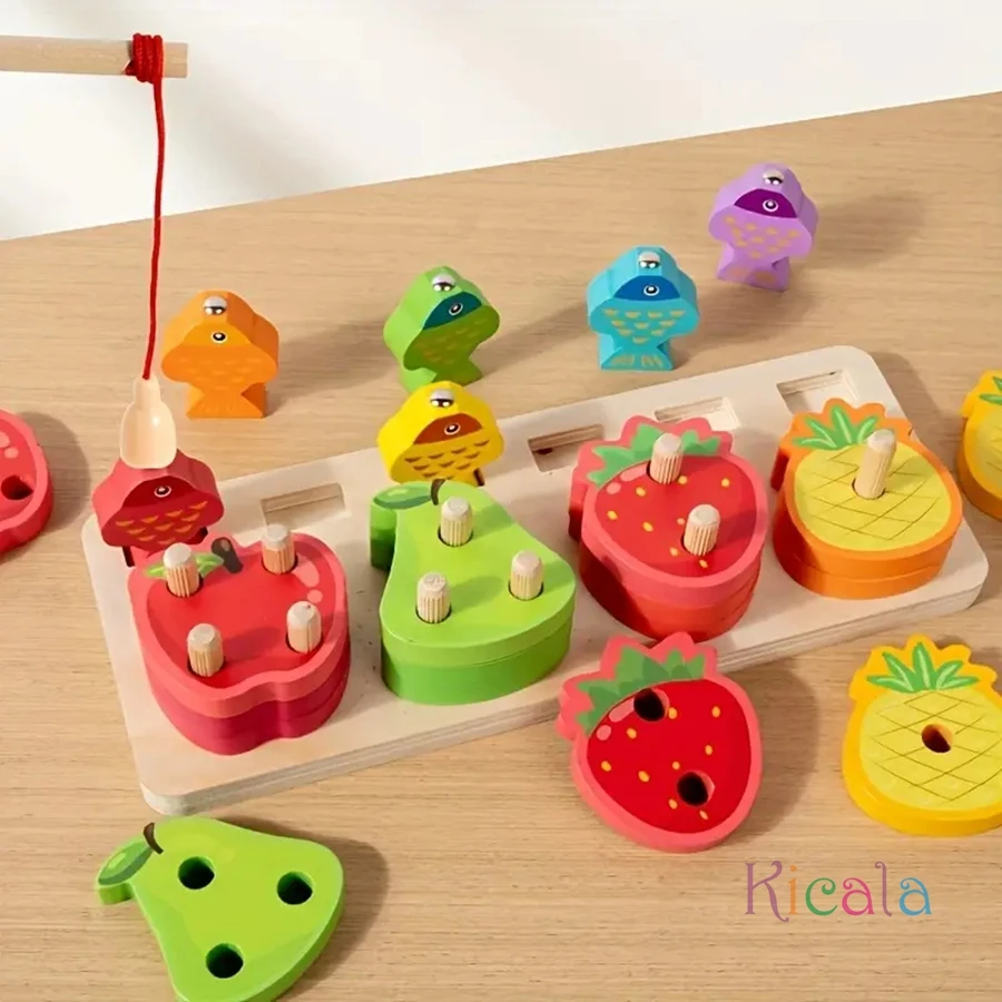 Juguete educativo de madera con clasificación por colores y formas - imagen 4