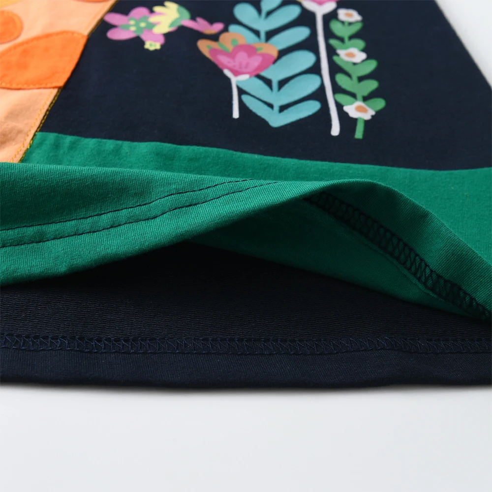 DXTON Vestido con capucha a rayas arcoíris para niñas - imagen 2