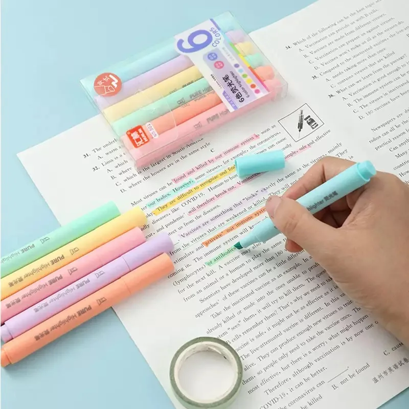 Rotuladores fluorescentes pastel estilo macaron para dibujo infantil - imagen 4