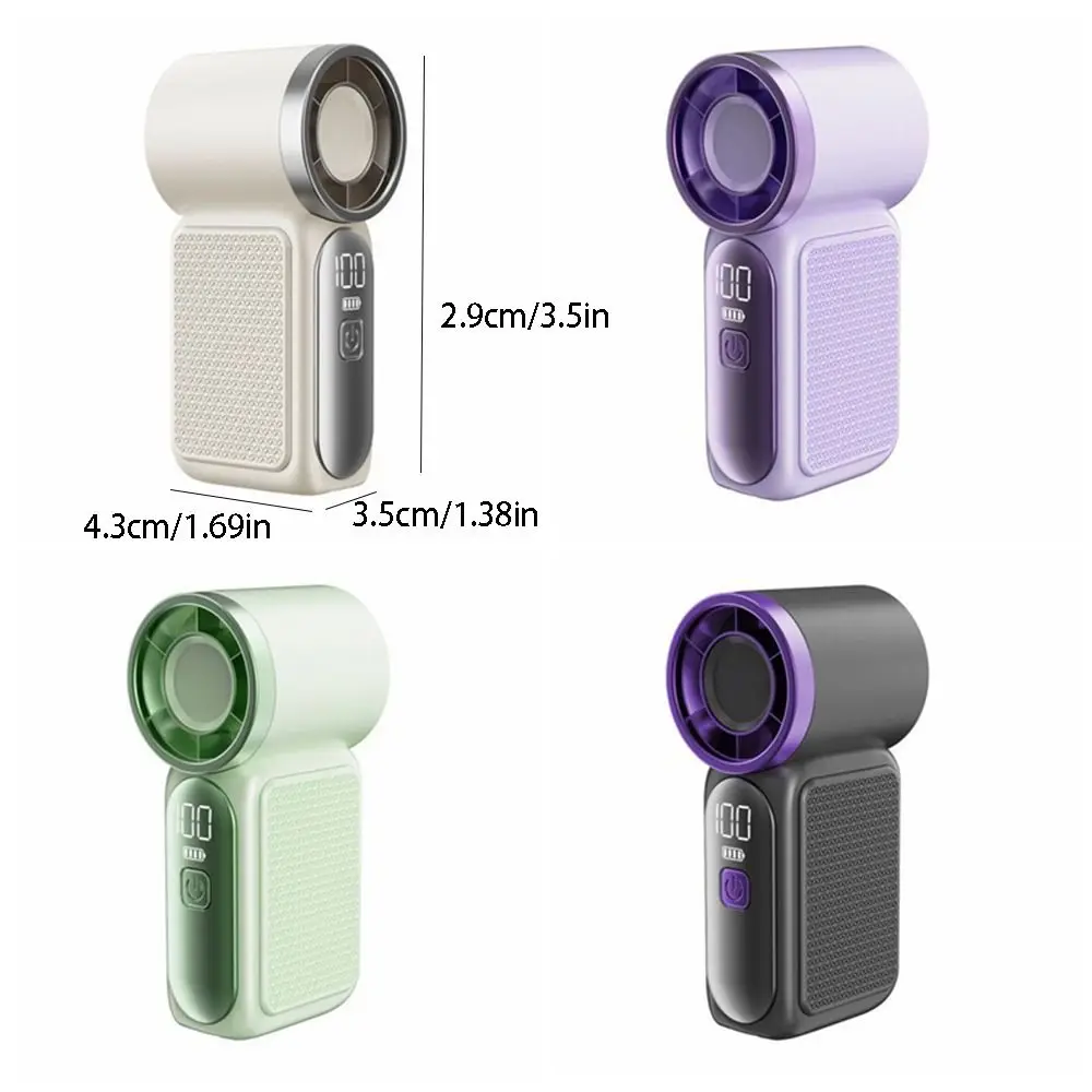 Turbo Tech ventilador portátil recargable USB, ultrasilencioso LED - imagen 4