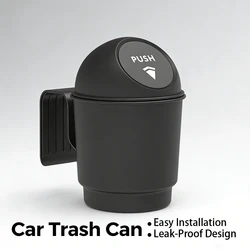 Cubo de basura para coche con tapa y almacenaje para niños