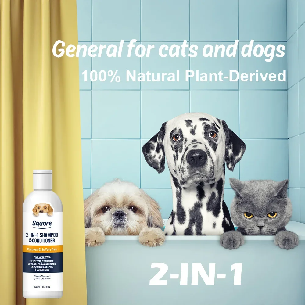 Champú desodorizante Natural para mascotas en formato 300 ml