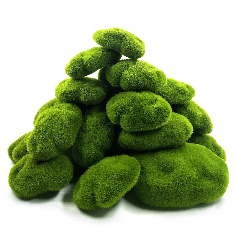 Plantas de musgo artificial verde – Decoración miniatura jardín de hadas