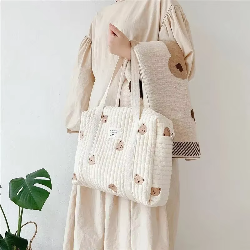 Bolsa de pañales acolchada con cambiador – Cochecito - imagen 3