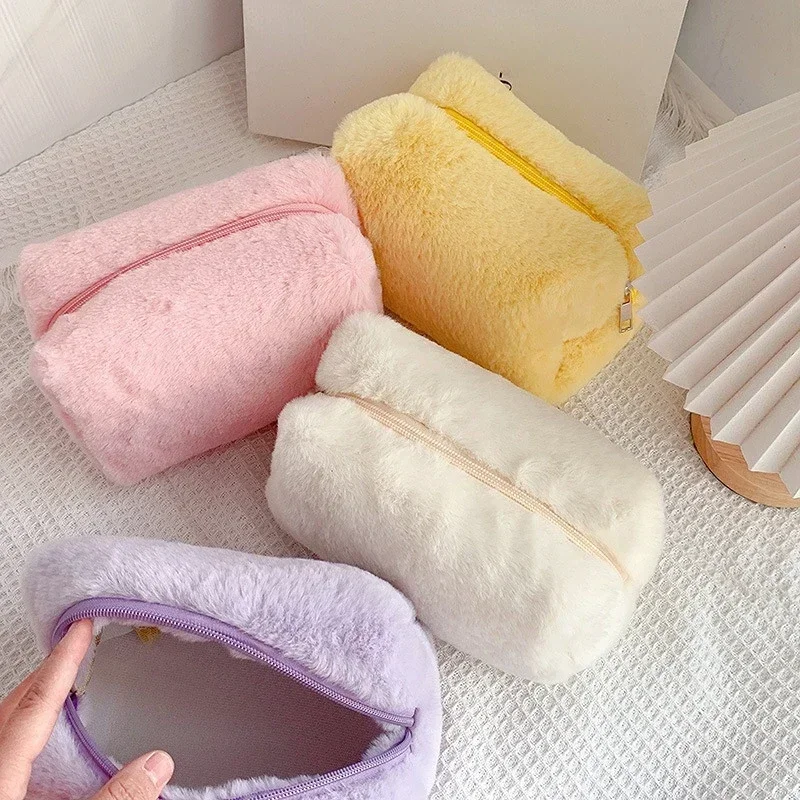 Estuche para lápices de felpa para niños – Organizador escolar colorido - imagen 5