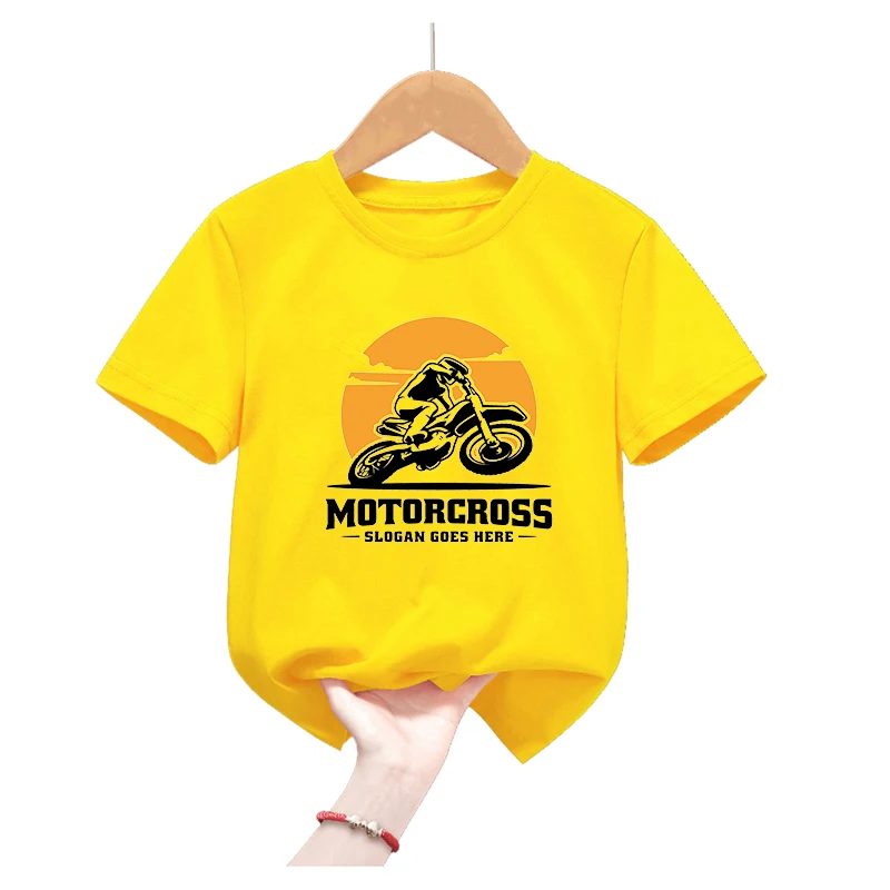 Camiseta infantil Motocross de manga corta - Estilo Harajuku veraniega - imagen 2