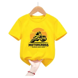 Camiseta infantil Motocross de manga corta - Estilo Harajuku veraniega