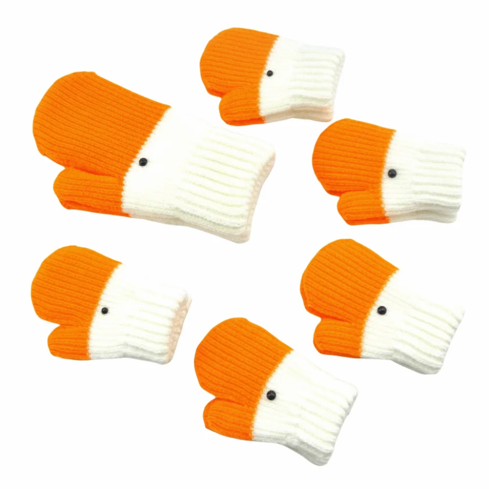 Guantes de lana doble capa para niños, abrigo contra el frío - imagen 4