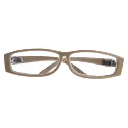 Gafas de muñeca con montura cuadrada beige para juego y colección