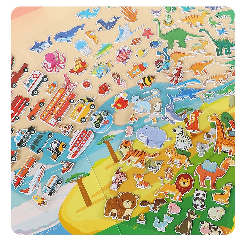 Libro de pegatinas reutilizable con burbujas para niños - imagen 5