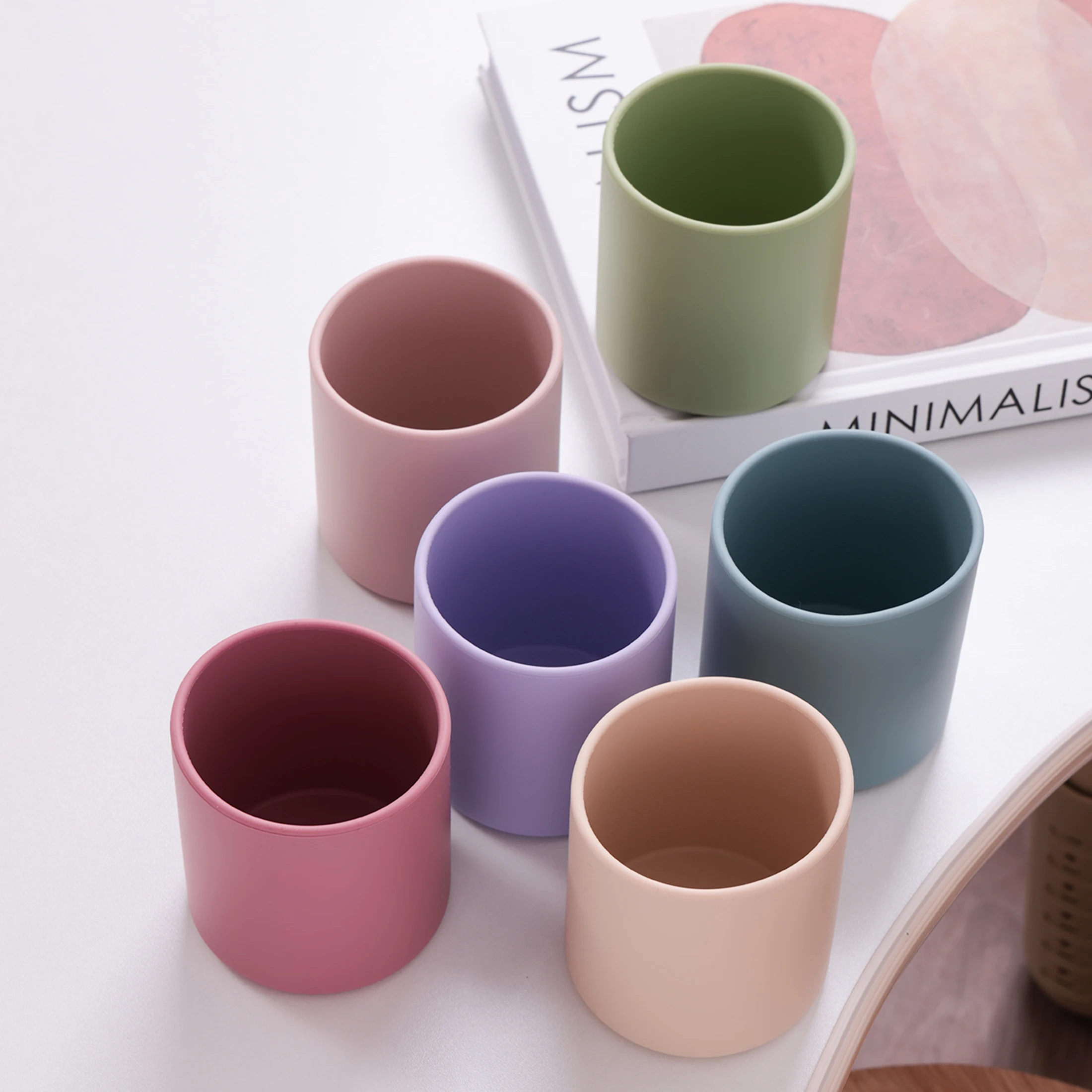 Taza de entrenamiento en silicona sin BPA para autoalimentación