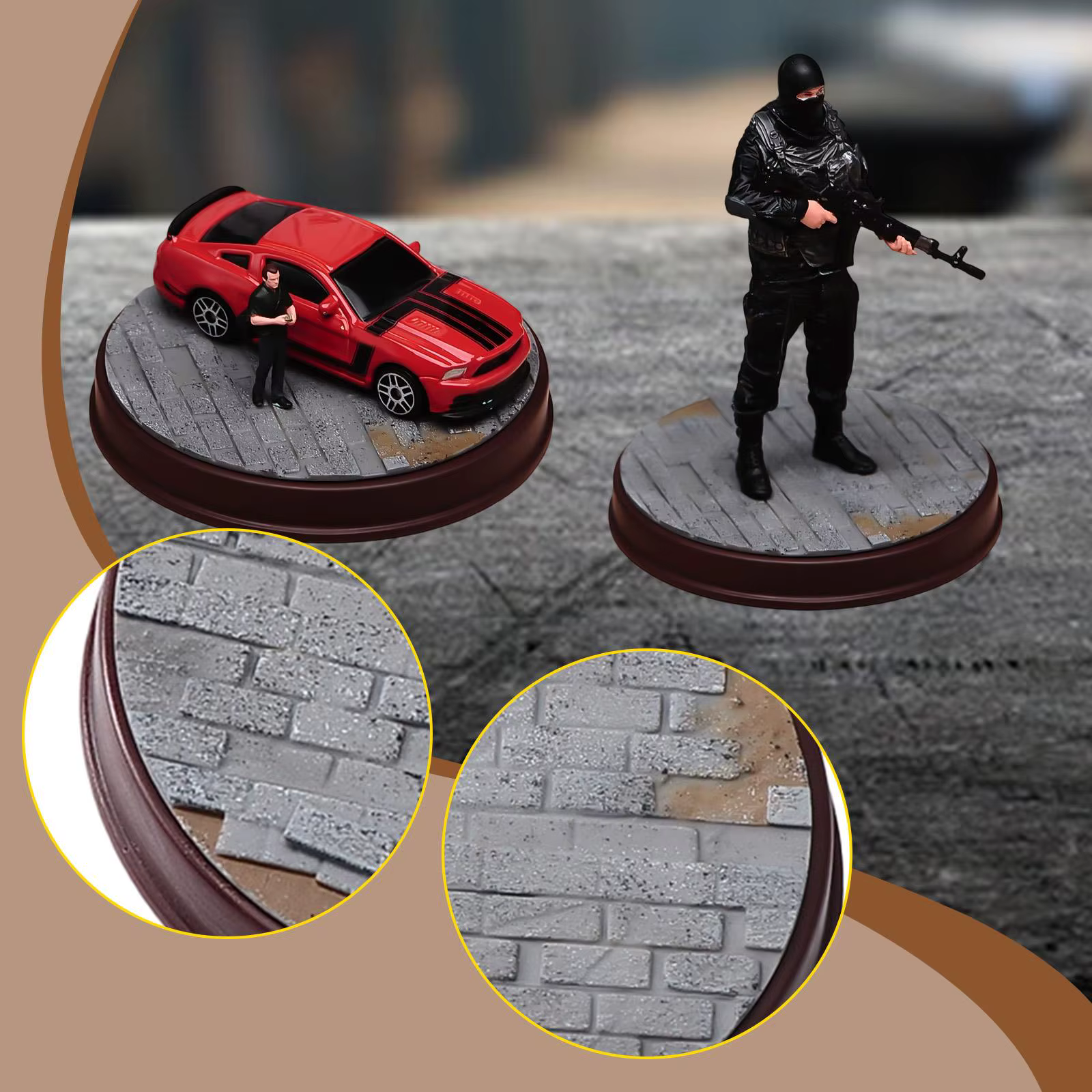 Base para diorama de coches a escala con soporte de exposición - imagen 5