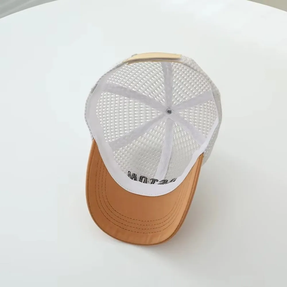 Gorra de béisbol de malla transpirable para bebé con visera solar