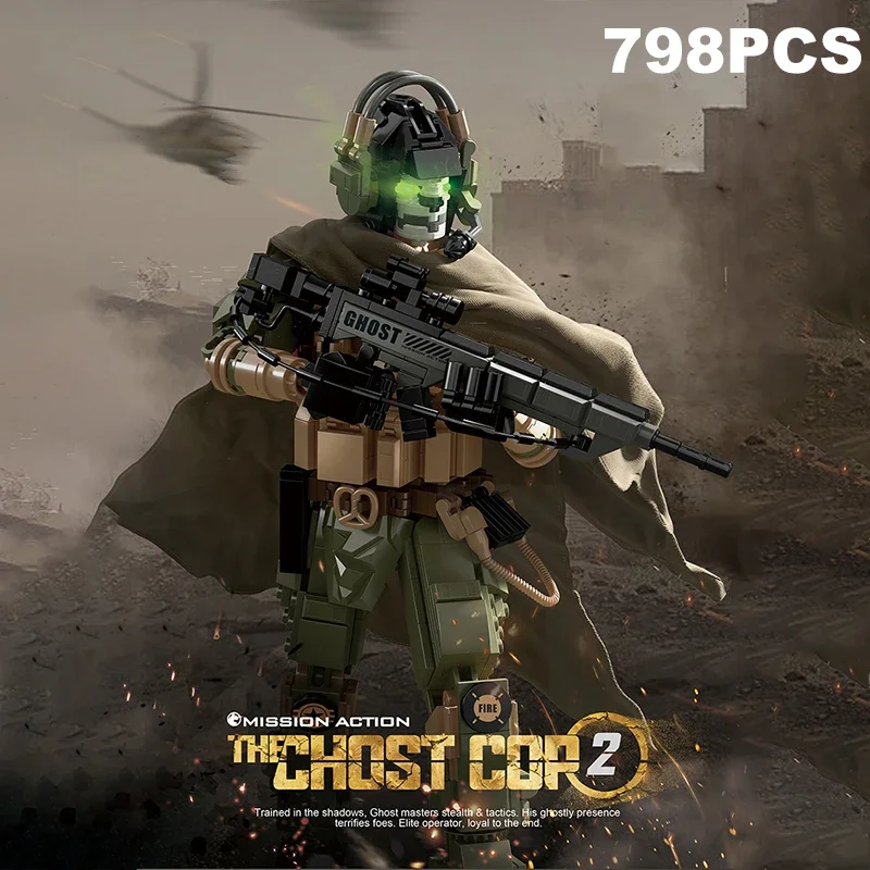 Bloques de construcción militar con soldado escondido - imagen 5