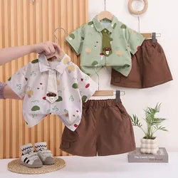 Conjunto de verano para bebé con camisa de manga corta y short