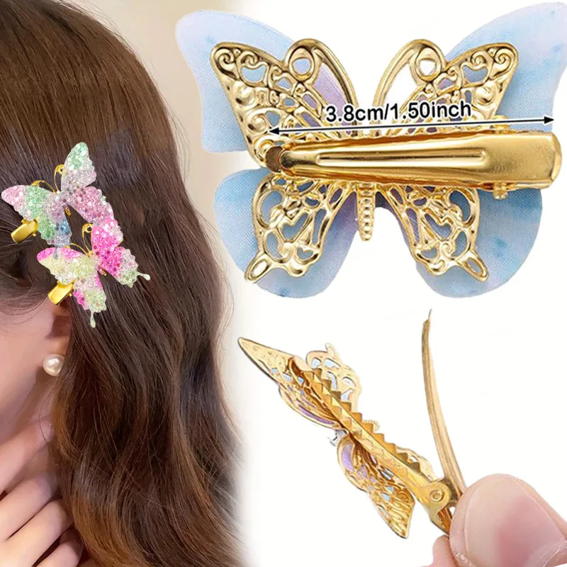 Pinza para el pelo de niña con mariposa y estilo hada - imagen 2
