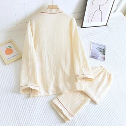 Camisón kimono de algodón crepé para mujer - pijama cómodo