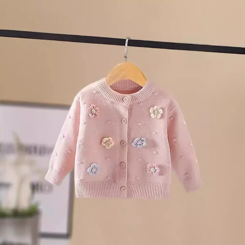 Cárdigan de punto para niña – suelto y suave primavera-otoño - imagen 4
