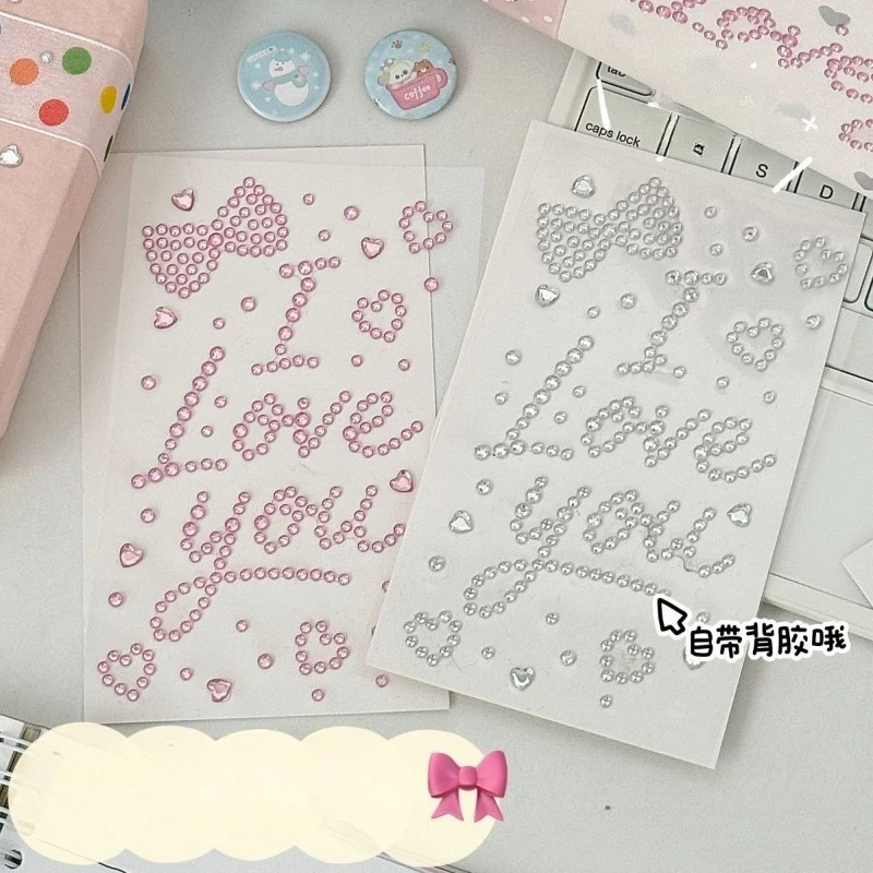 Pegatinas con diamantes adhesivas para feliz cumpleaños: te amo - imagen 5