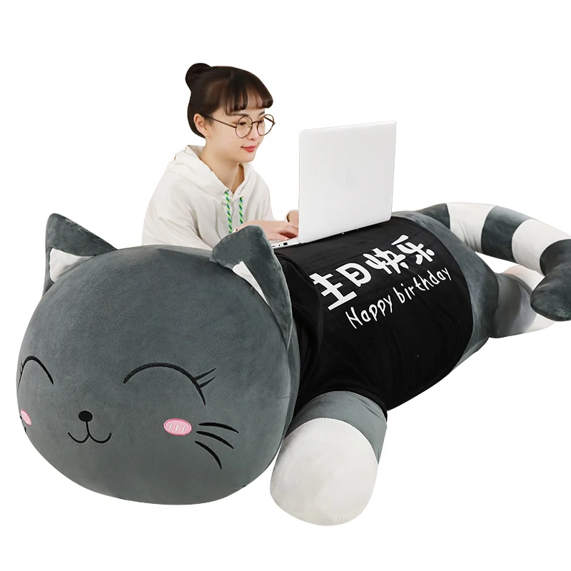 Peluche de gato suave cojín para sofá o cama infantil, regalo - imagen 3