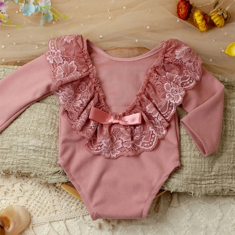 Pelele de encaje para recién nacido - Conjunto para sesión de fotos - imagen 2