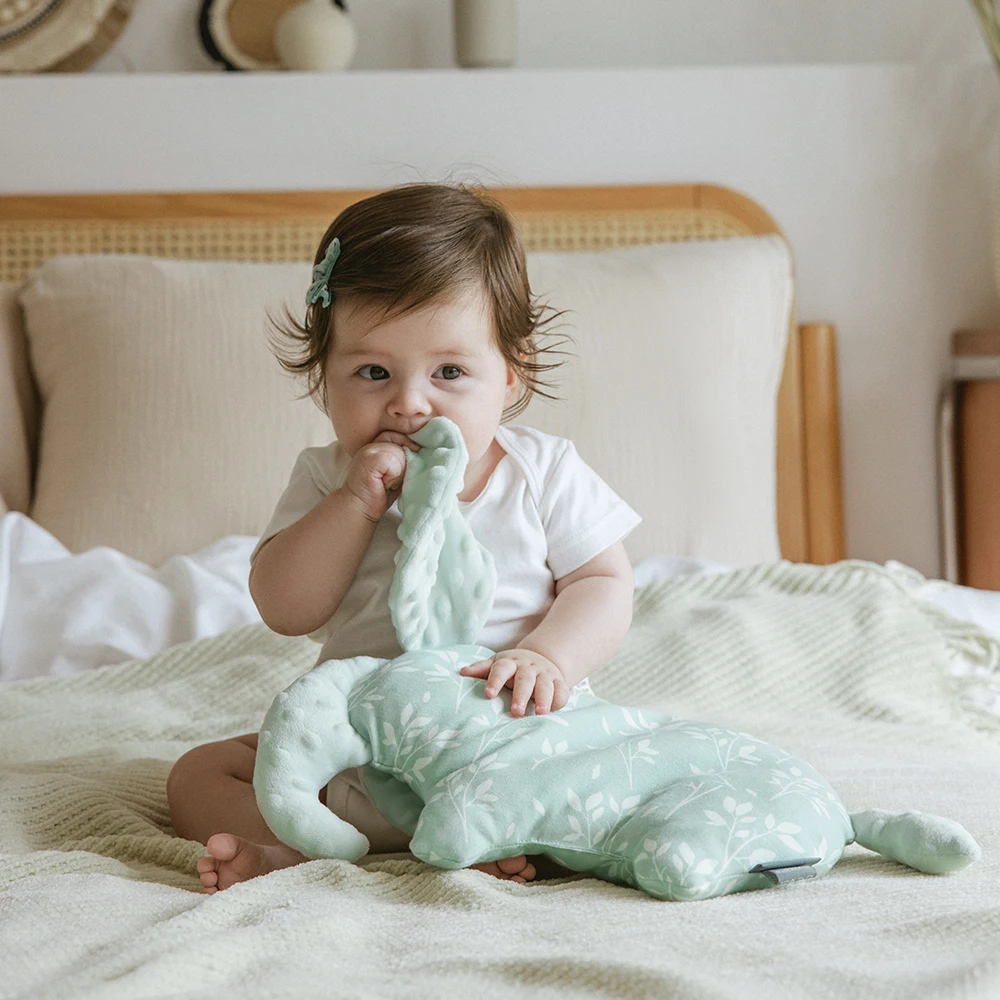 Almohada para bebé con estampado elefante – Doudou táctil de sueño - imagen 4