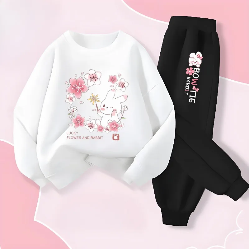 Conjunto infantil: sudadera con capucha y conejito – Primavera - imagen 4