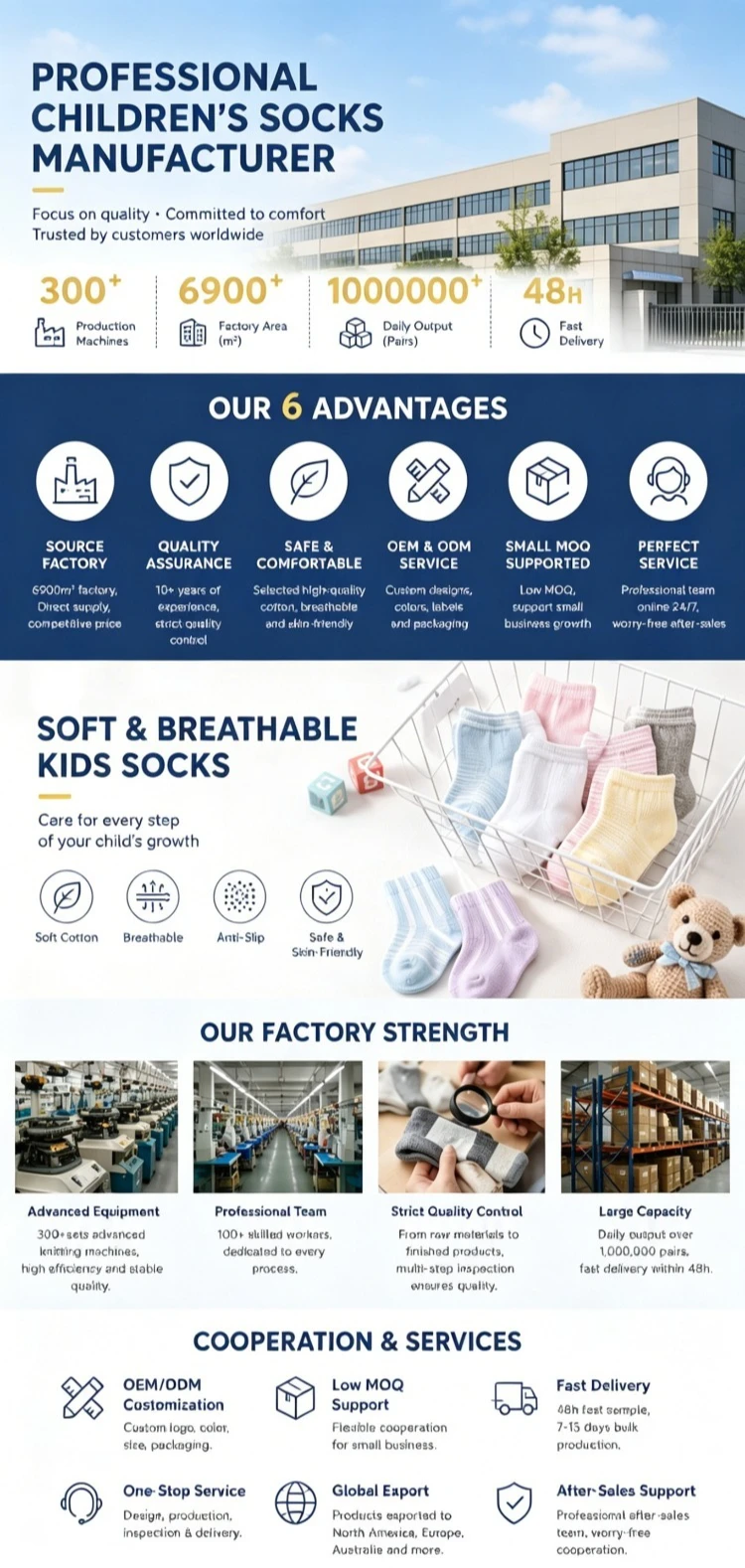 Calcetines de bebé con carita sonriente