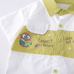 MILANCEL conjunto de verano para niños con camisa y pantalón vaquero