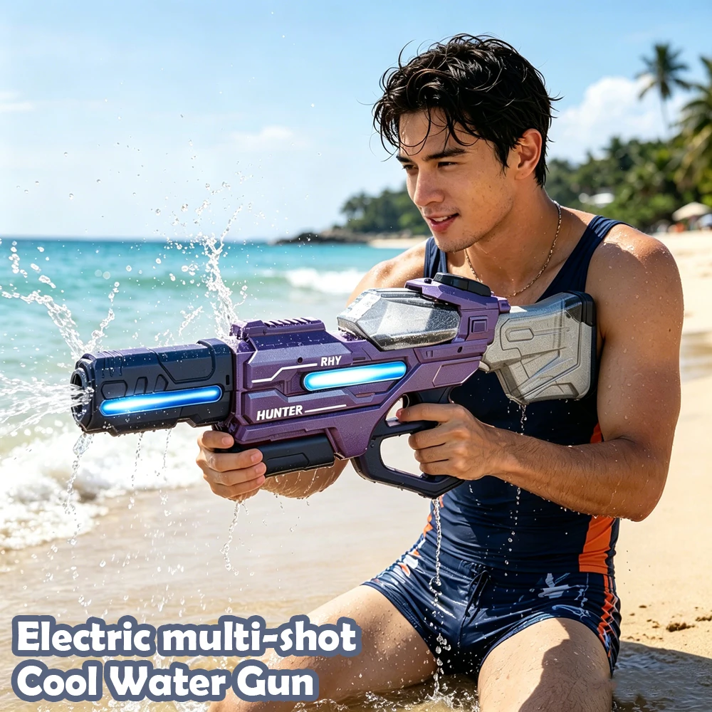 Pistola de agua eléctrica automática con luz y gran capacidad - imagen 2