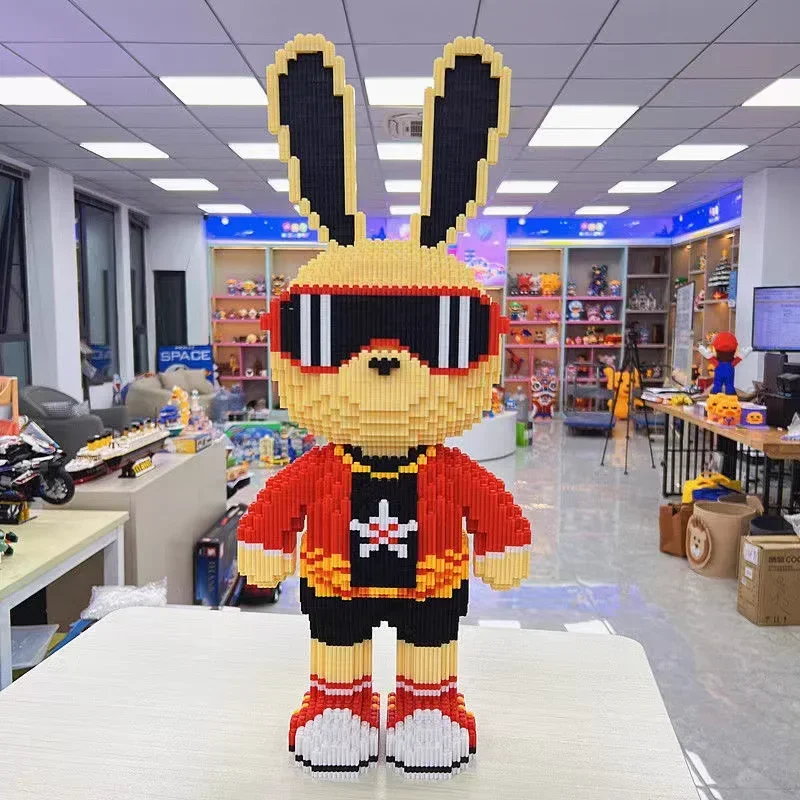 Juguete de bloques micro para escritorio: conejo colorido divertido - imagen 5