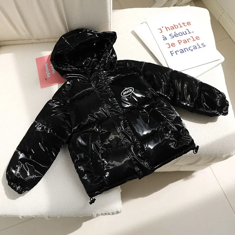 Chaqueta de plumón acolchada infantil con capucha para invierno - imagen 4