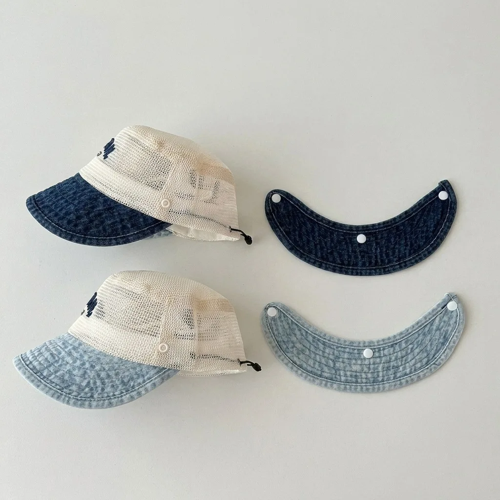 Gorra de verano infantil con protección solar y ventilación