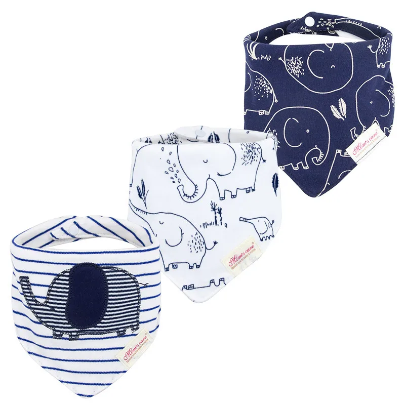 Baberos de bebé de algodón con bandana triangular dibujos - imagen 3
