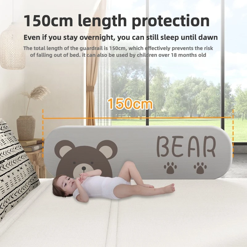 Barandilla de cama plegable segura para bebé - imagen 2