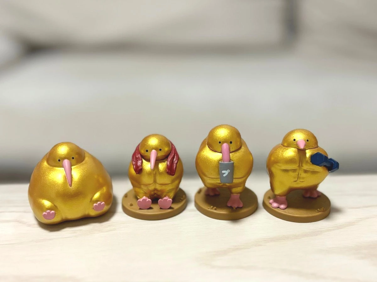 Figura de juguete cápsula Yell pájaro dorado estilo tierno - imagen 2