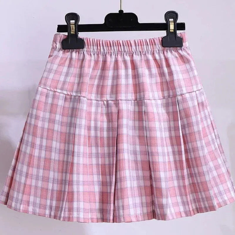 Conjunto niña preppy top de manga corta y falda a cuadros - imagen 2