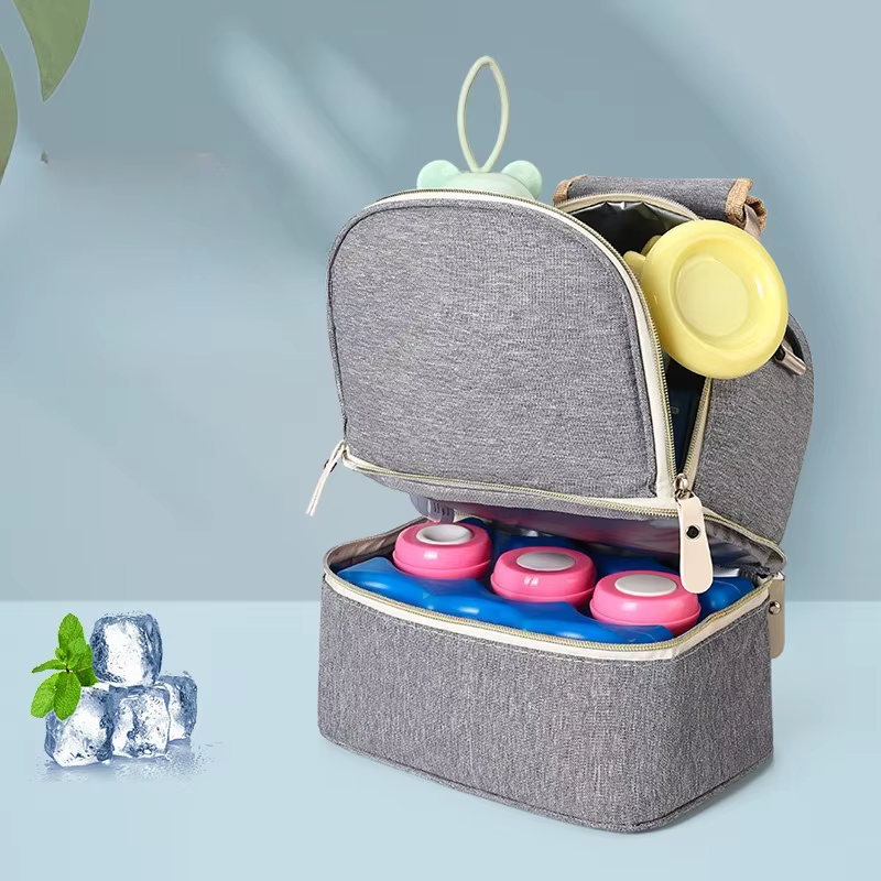 Bolsa de leche materna INS aislante doble capa para viaje - imagen 3