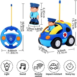 Coche RC dibujos animados con muñeca conductora para bebé