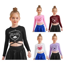 Top corto hip hop para niña bailarina con estampado corazón